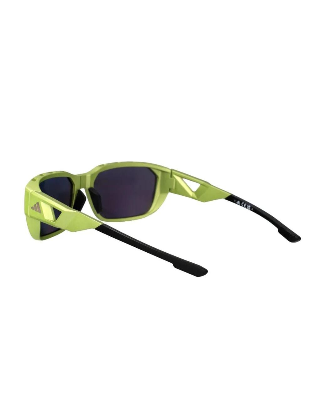 Adidas Gray Wraparound Rectangle-Frame Sunglasses for men