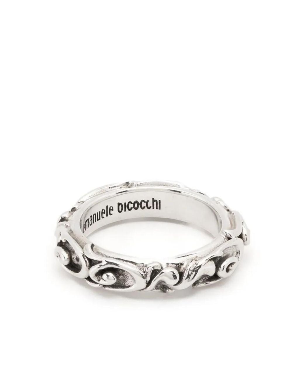 Emanuele Bicocchi White Arabesque Band Ring