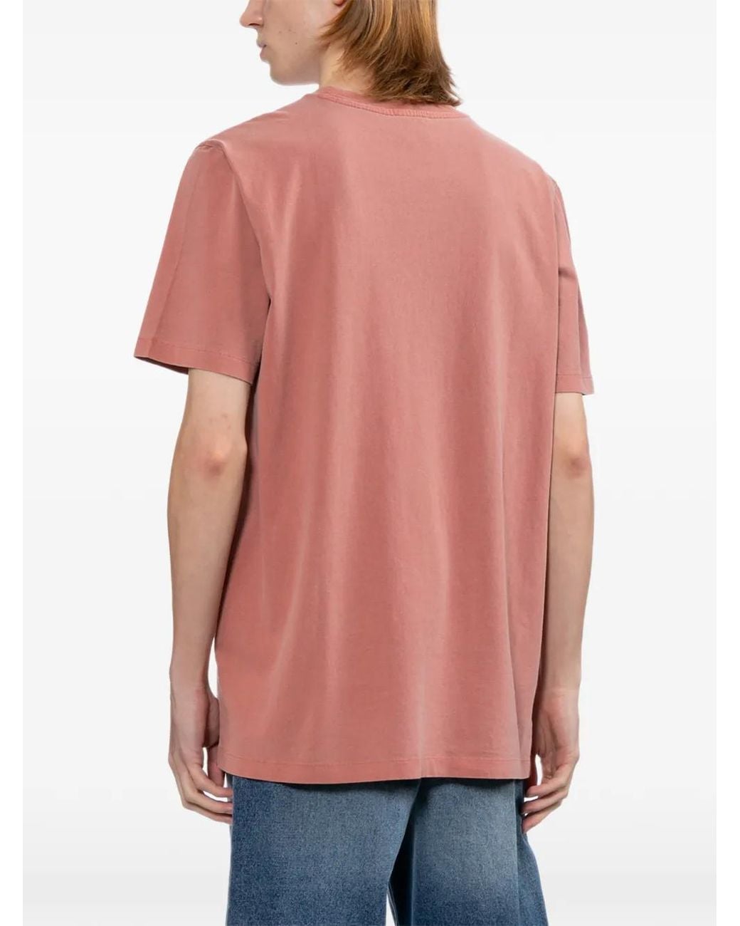 A.P.C. Pink Logo-Print Short-Sleeve T-Shirt for men