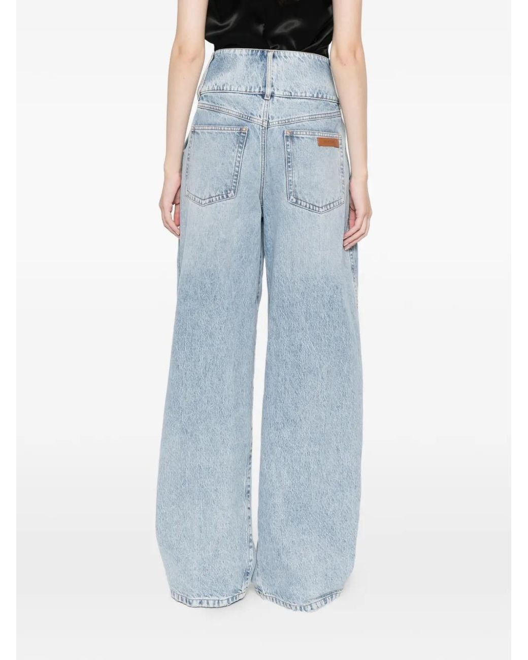 Sportmax Blue Pleated Jeans