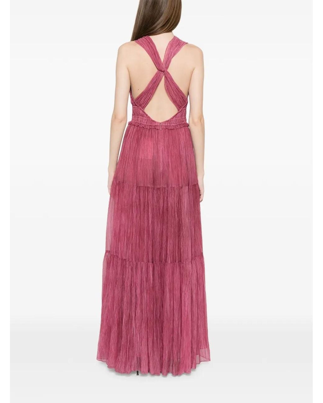 Ulla Johnson Pink Freesia Plissé Gown