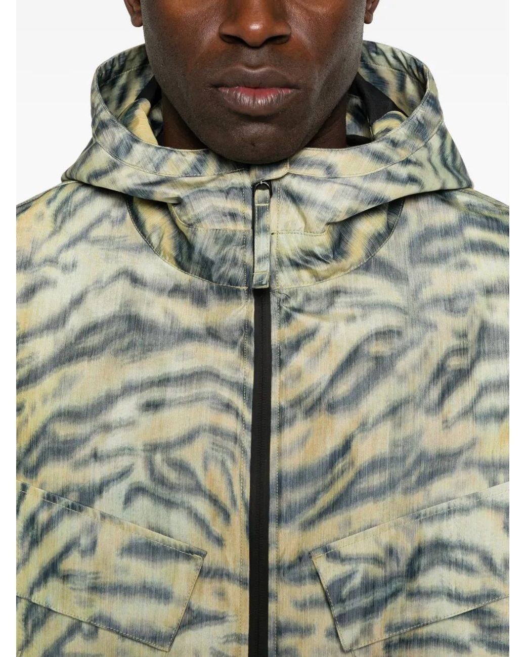 KENZO Green Abstract-Pattern Jacket for men