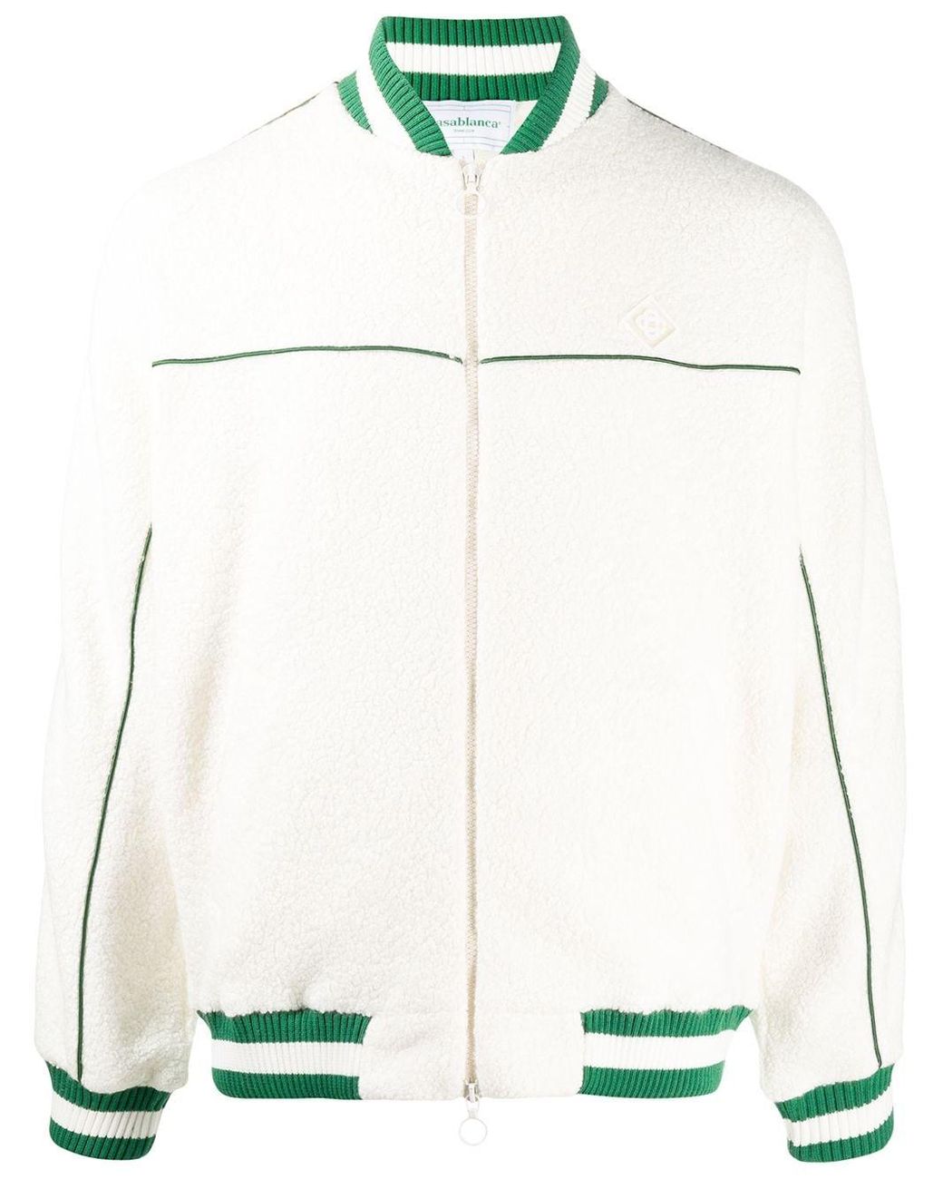 CASABLANCA Wool Striped Trim Track Jacket in Beige (White) for Men ...