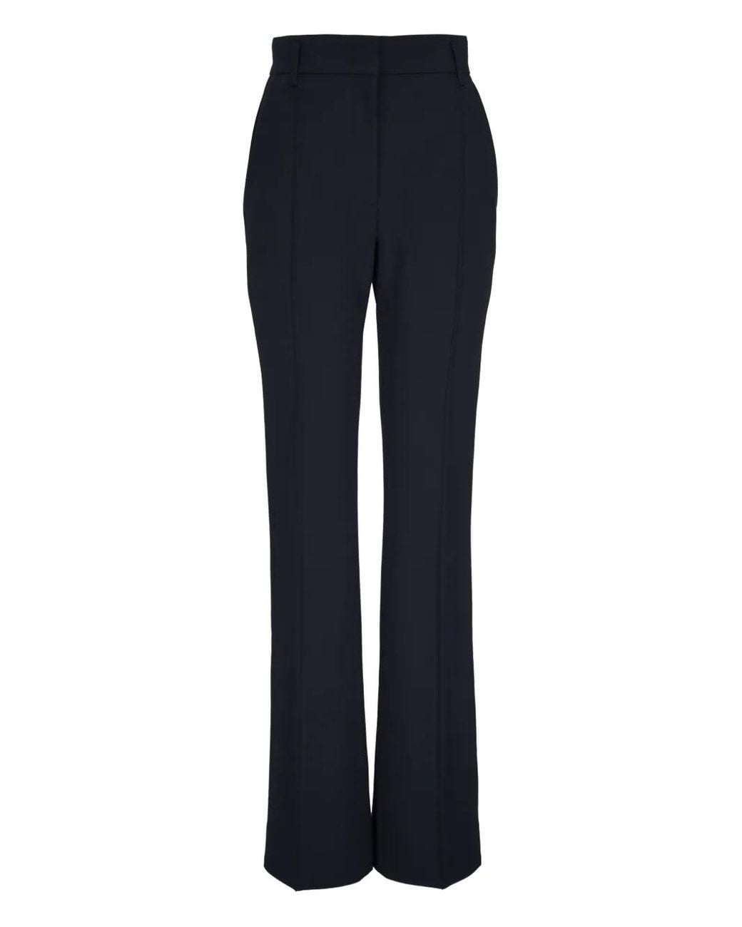 Dorothee Schumacher Blue Pintuck Tailored Trousers