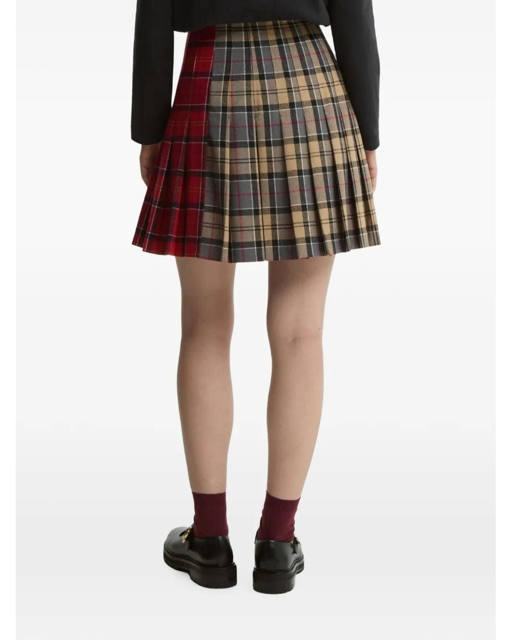 Barbour Red Gillian Tartan Mini Skirt
