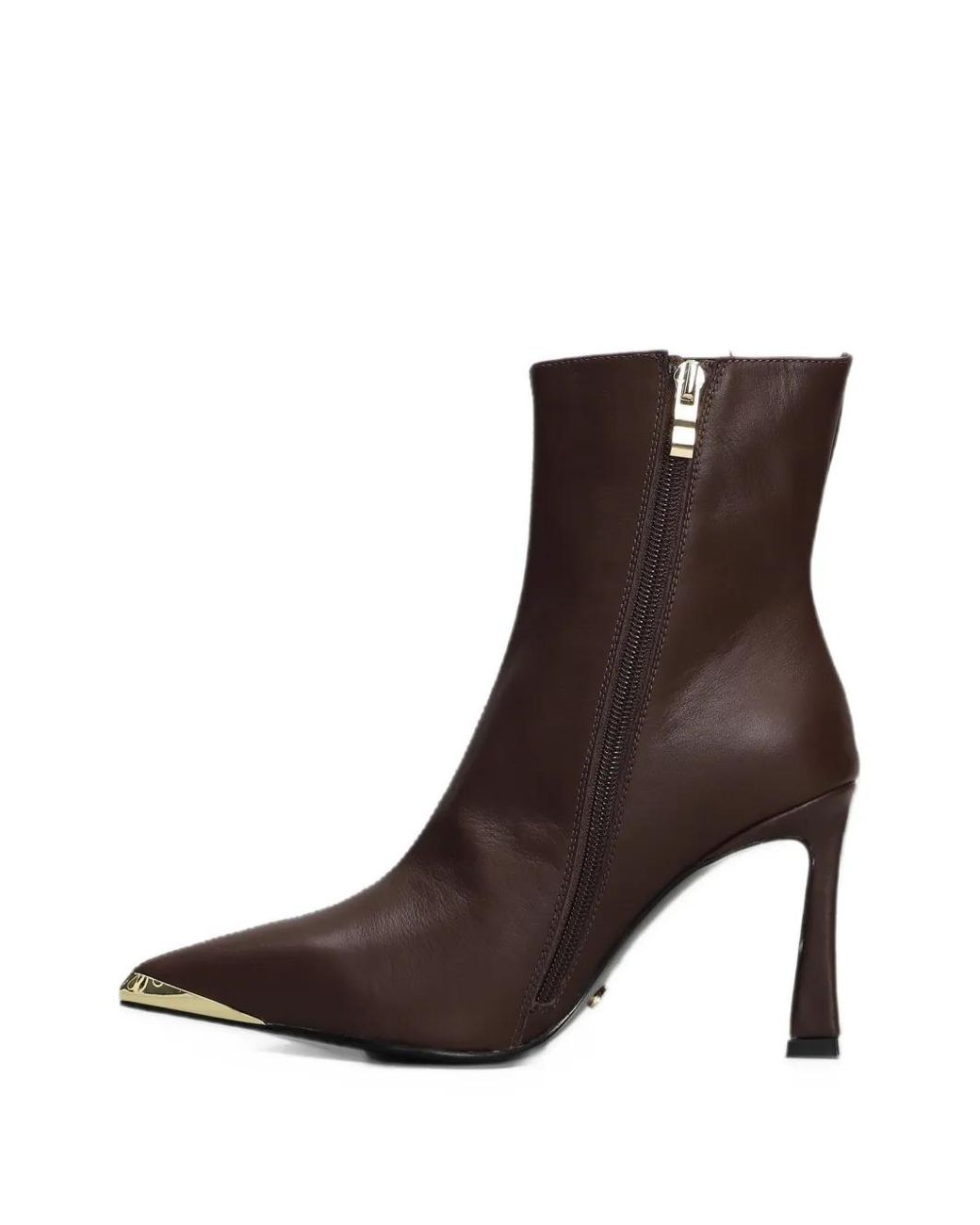 GOLD&ROUGE Black Clau Metal-Tip Ankle Boots