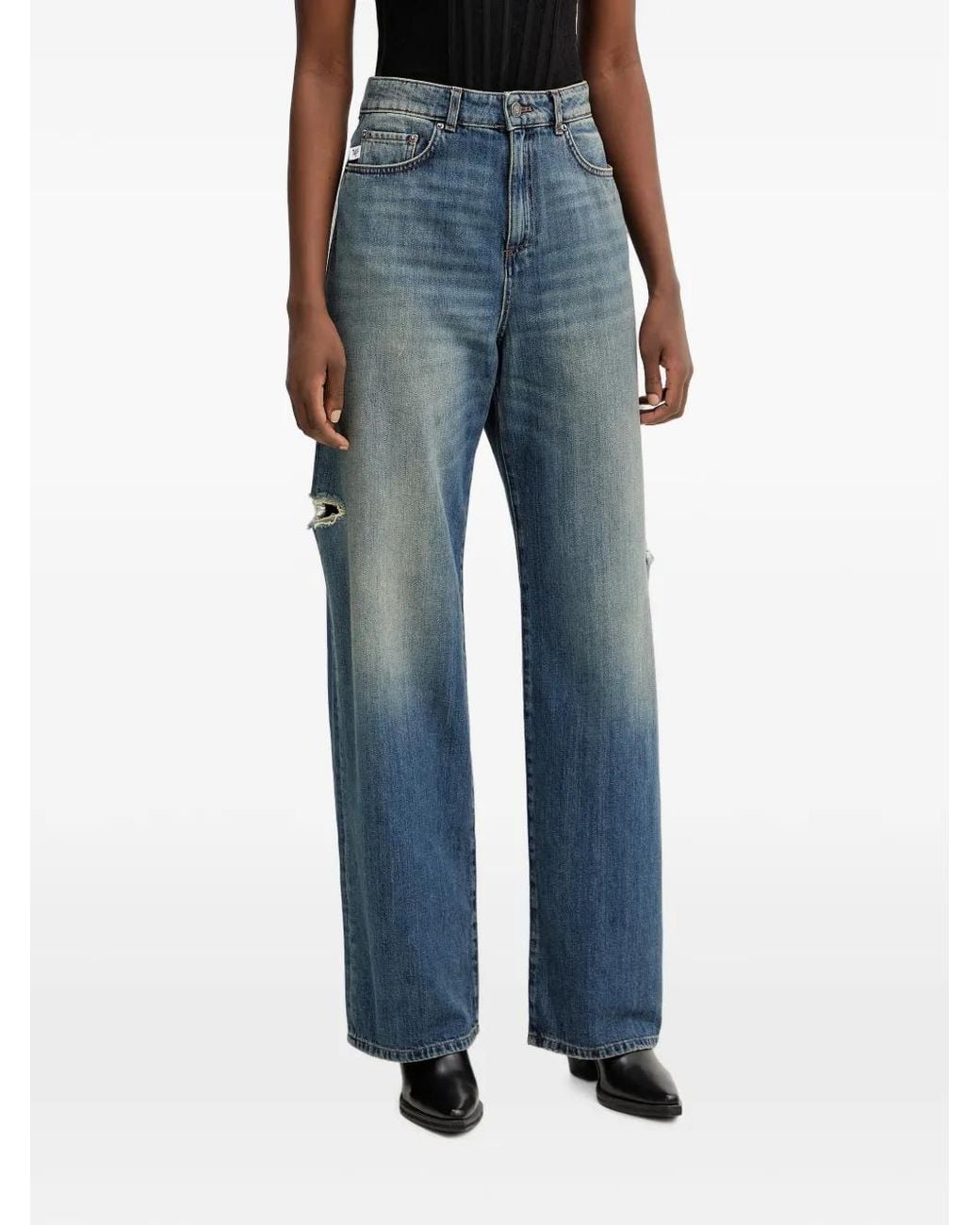 Aniye By Blue Frida Distressed Wide-Leg Jeans