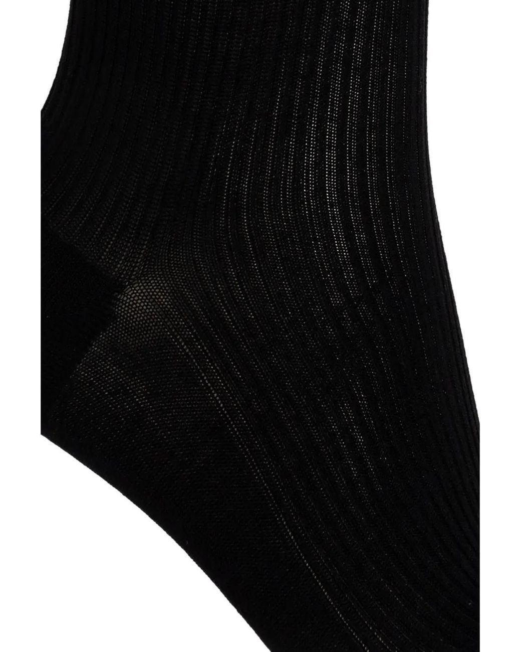 Gucci Black Web-Striped Cotton-Blend Socks