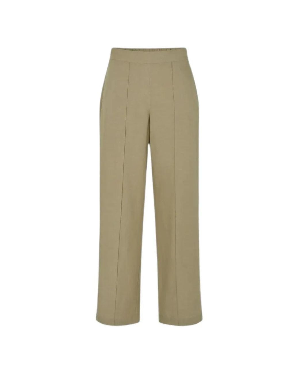 Samsøe & Samsøe Green Sahani Pintuck-Detail Trousers