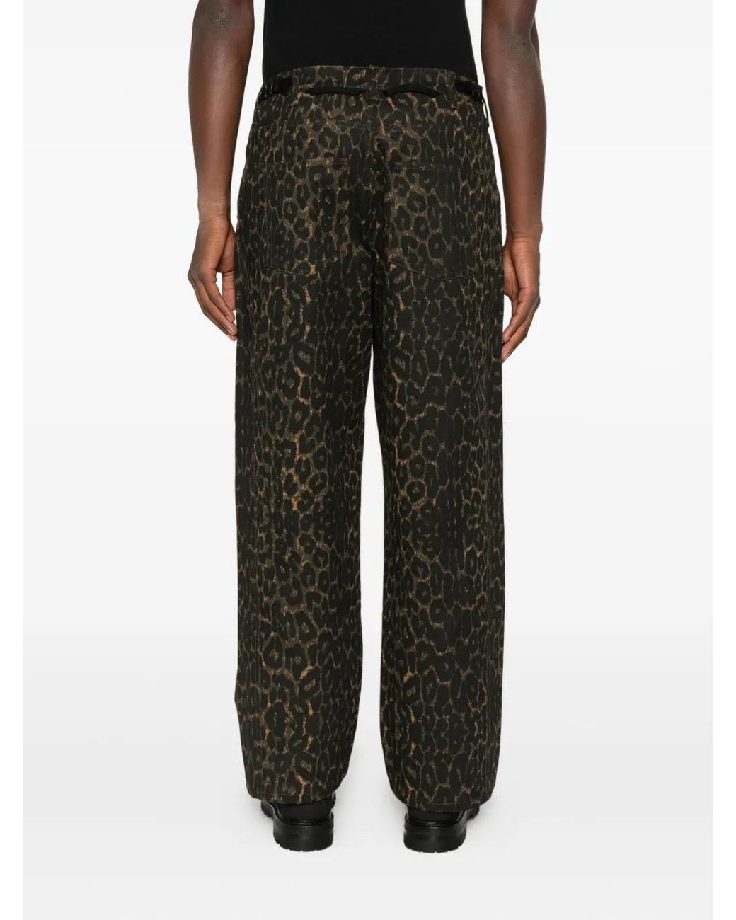ANDERSSON BELL Gray Pantalon À Imprimé Animalier for men
