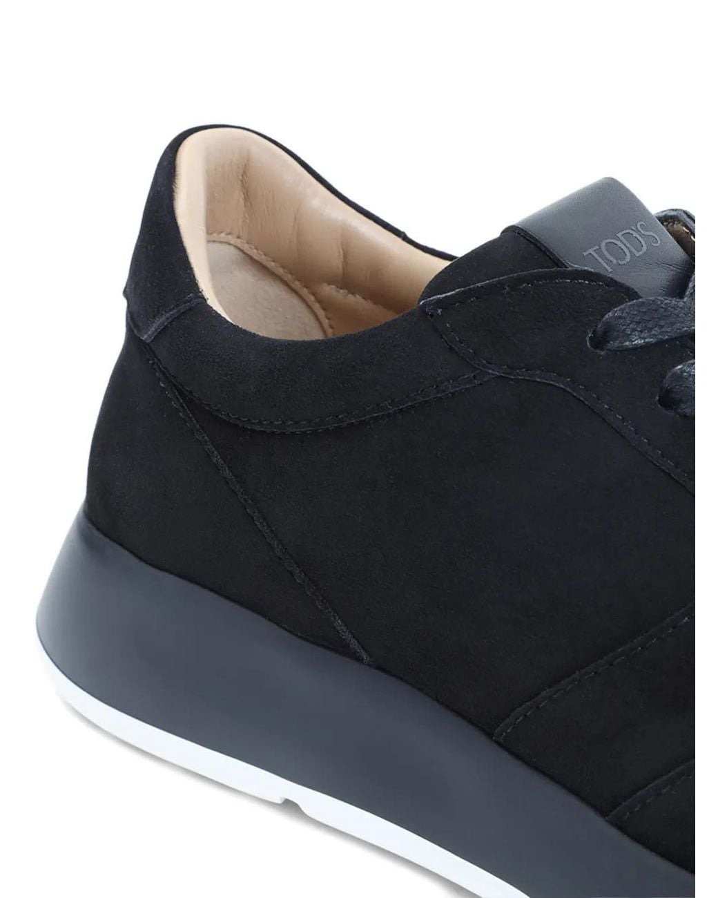 Tod's Black Baskets En Daim À Empiècements for men