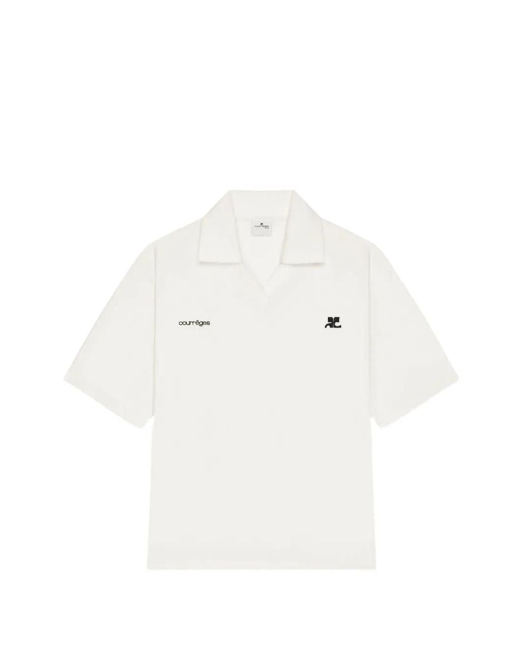 Polo Con Logo Courreges de color White