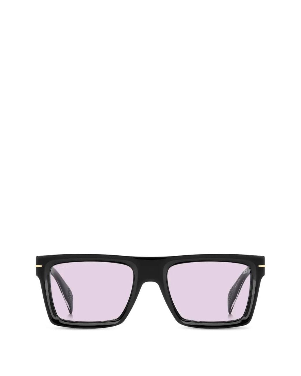 David Beckham Black Square-Frame Sunglasses for men