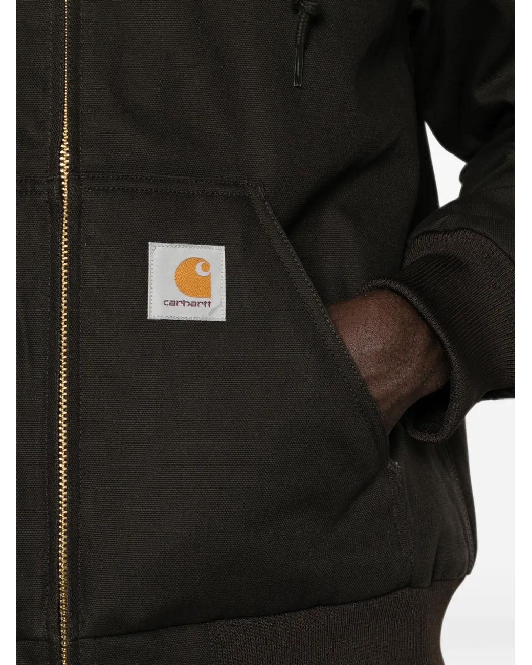 Carhartt Black Veste Zippée À Capuche for men