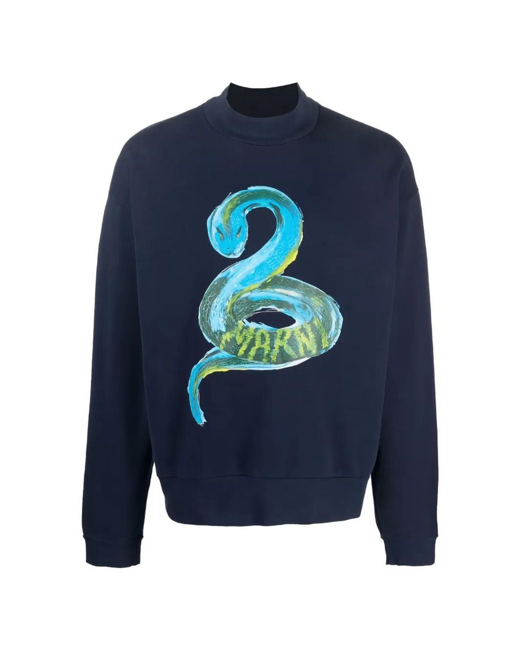 Marni Blue Sweat À Imprimé Peau De Python for men