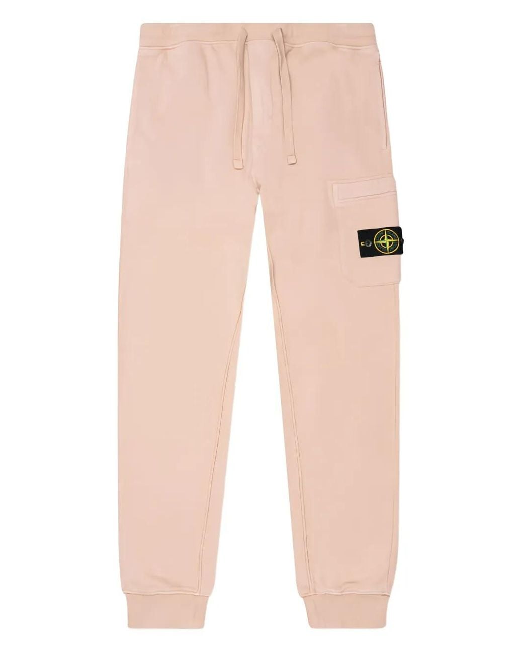 Stone Island Natural Patch-Pocket Cotton Trousers for men