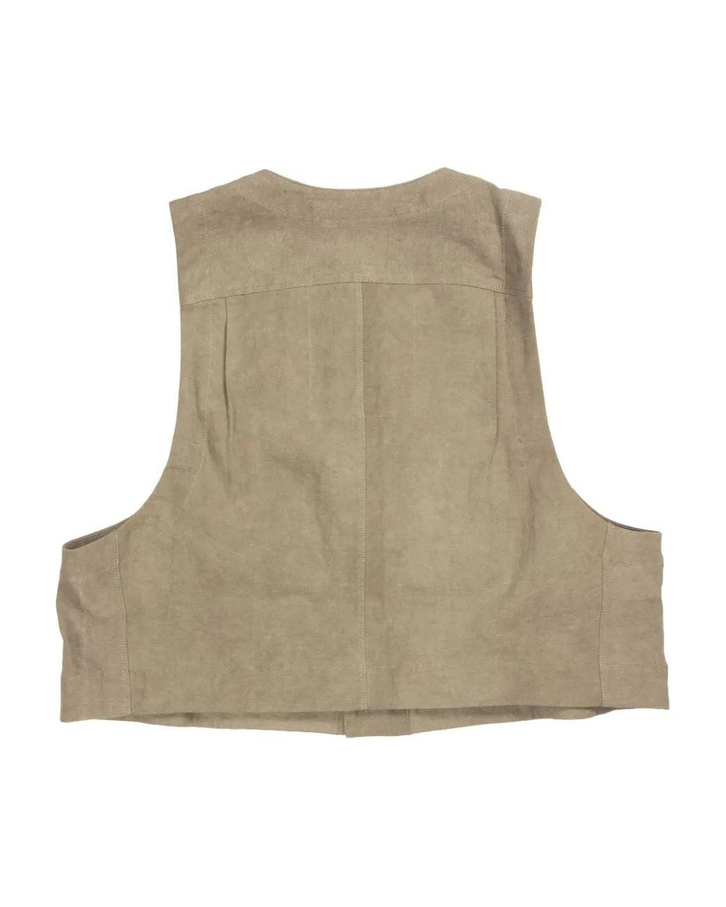 Ziggy Chen Natural Cropped Waistcoat for men