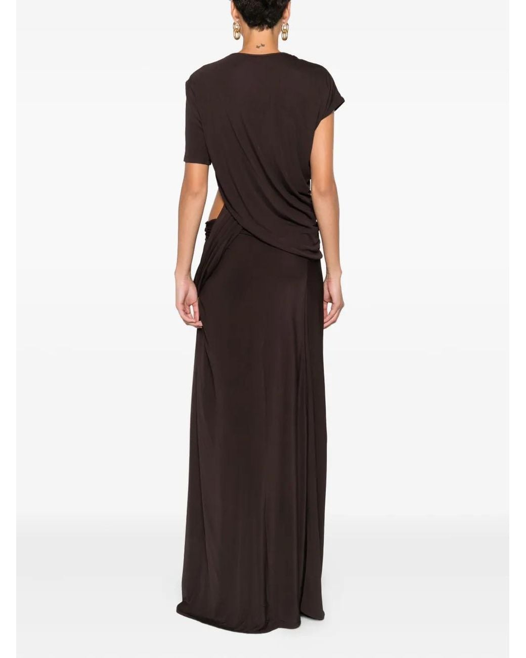 Christopher Esber Black Twisted Cut-Out Maxi Dress