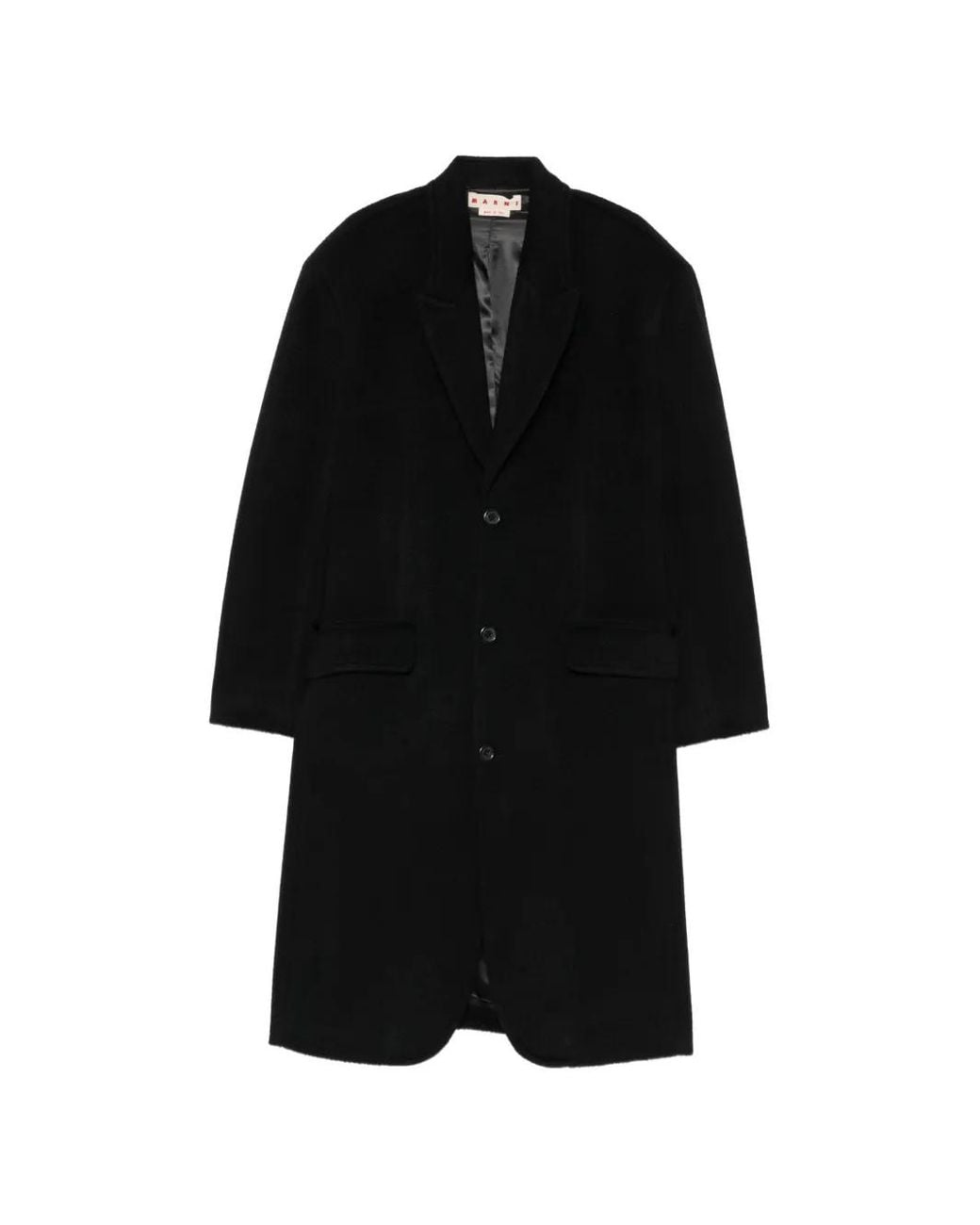 Abrigo Con Solapas De Muesca Marni de hombre de color Black
