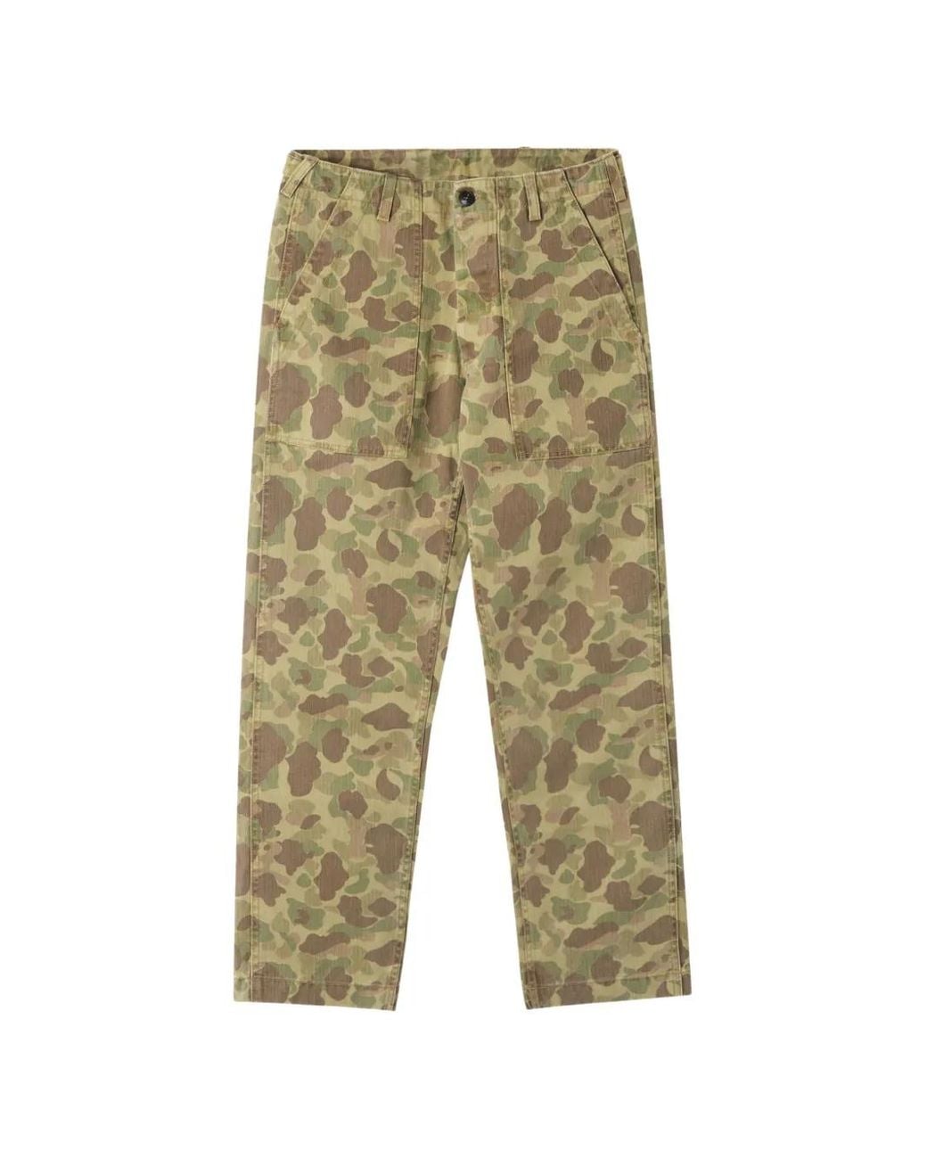 Fortela Green Newfatigue Patch-Pocket Trousers for men