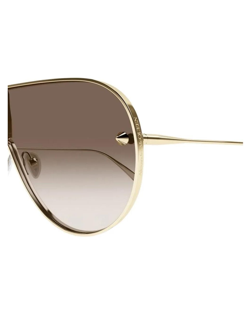 McQueen Gray Lunettes De Soleil À Monture Pilote for men