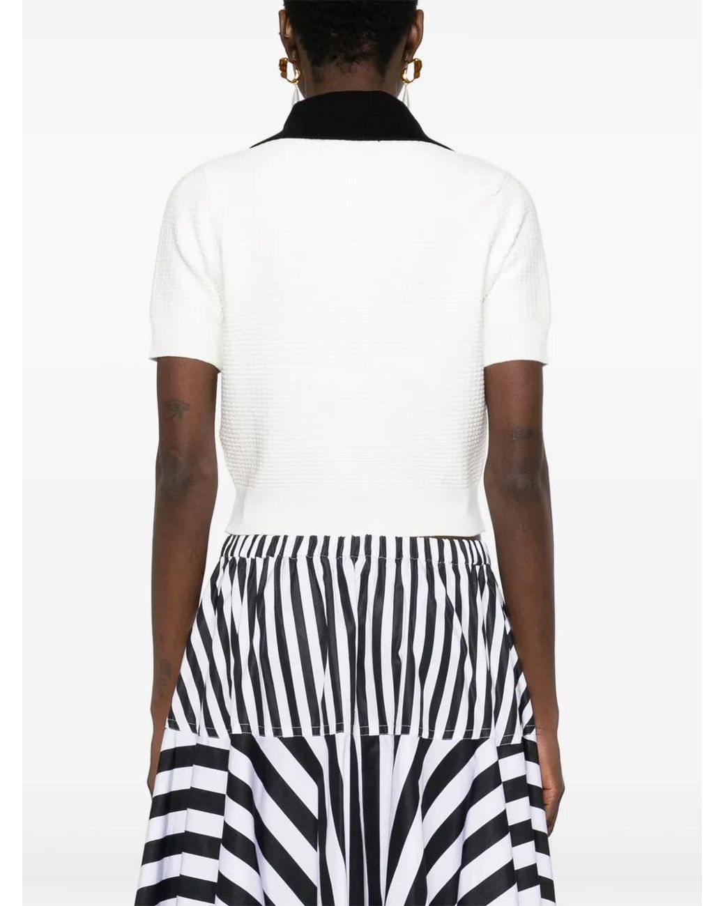 Patou Cropped Vest in het Black