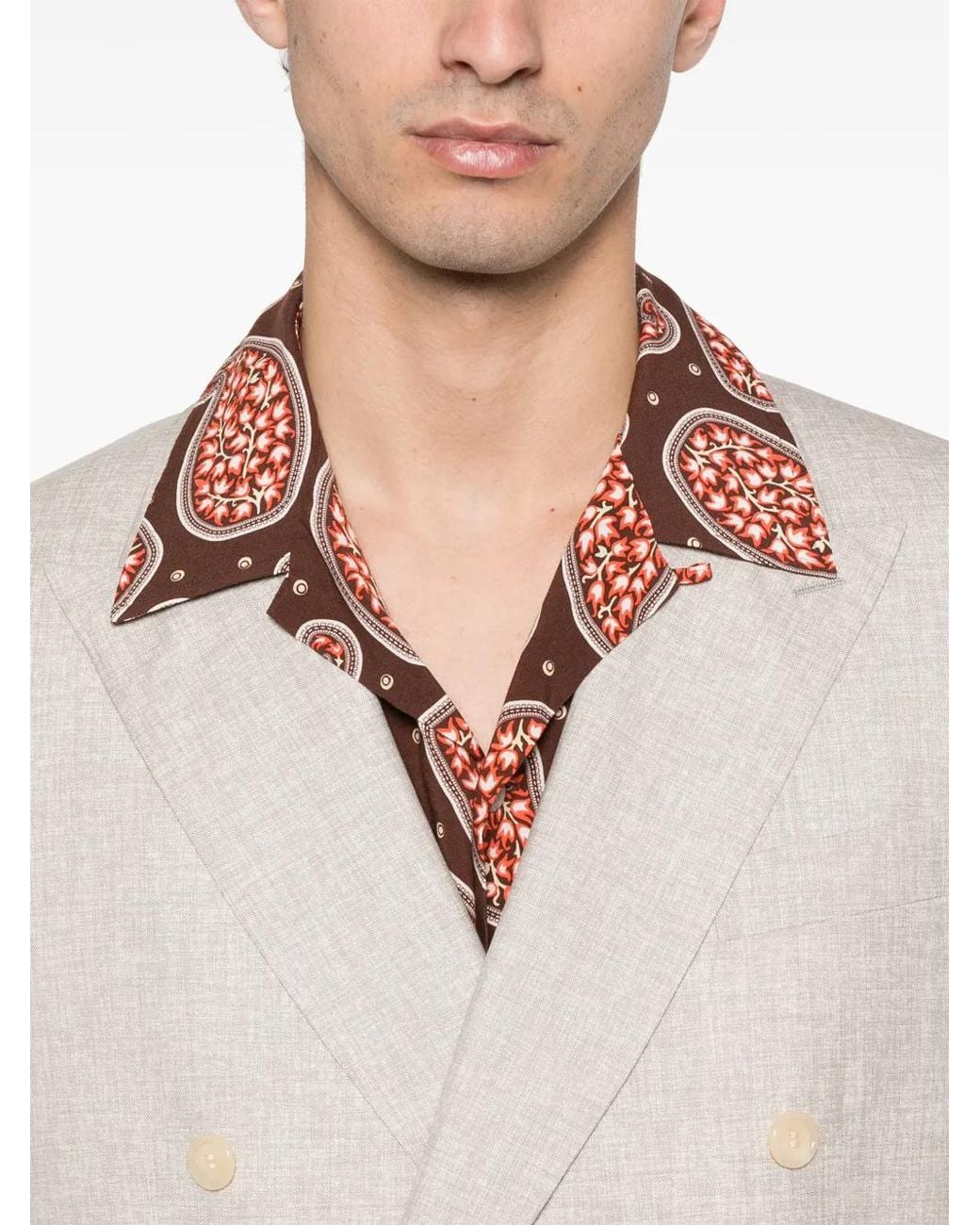 Fursac White Buttoned Double-Breasted Suit for men