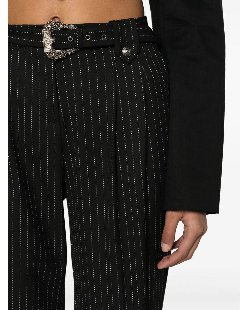Versace Jeans Couture Black Tailored Pants