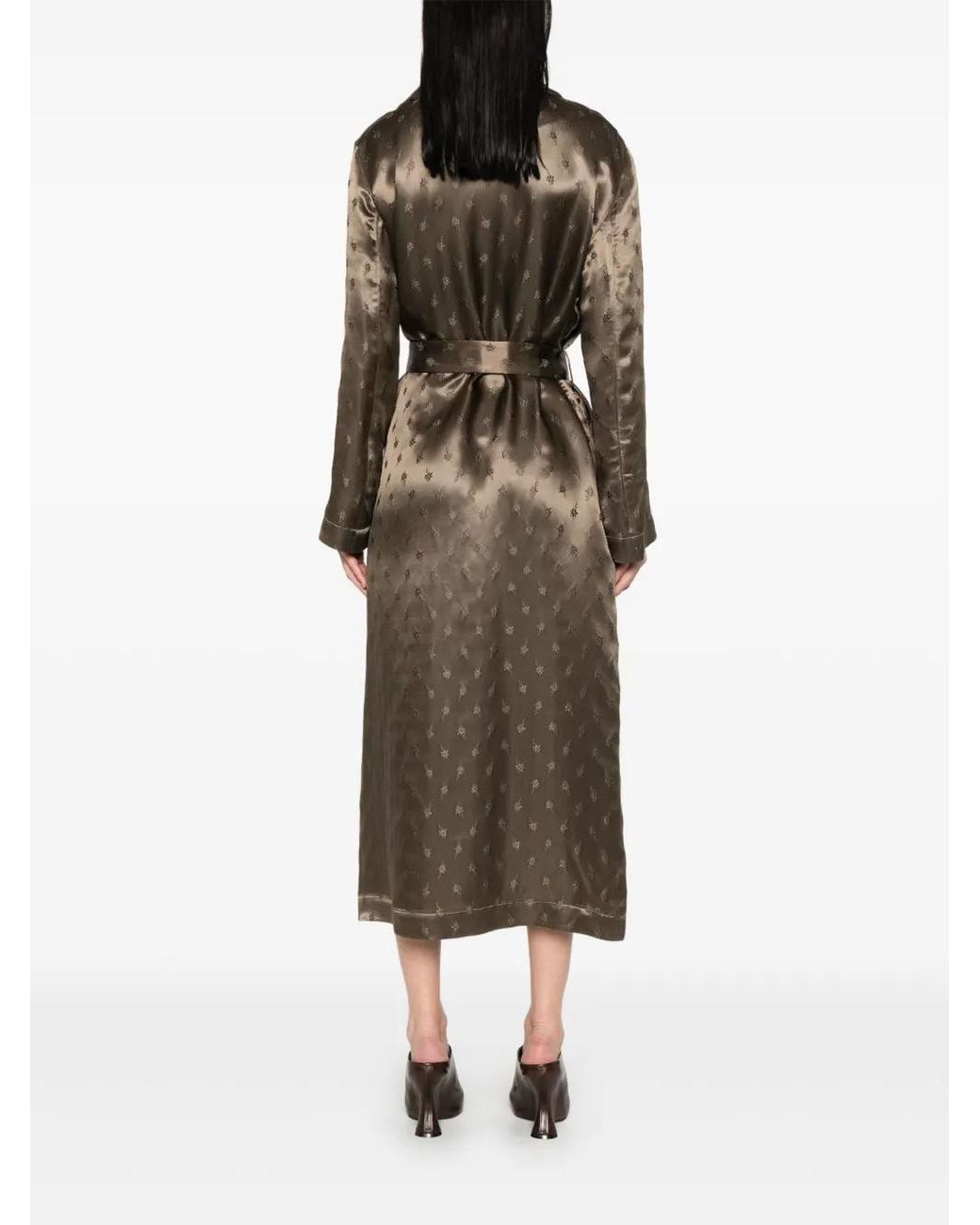 Fendi Natural Jacquard Overcoat