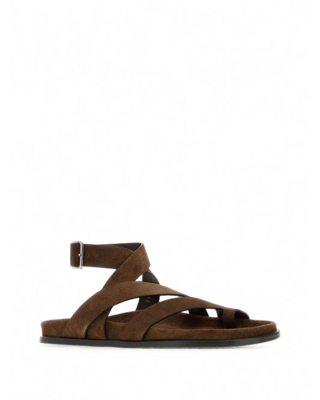 Alohas Brown Tide Crossover-Strap Sandals