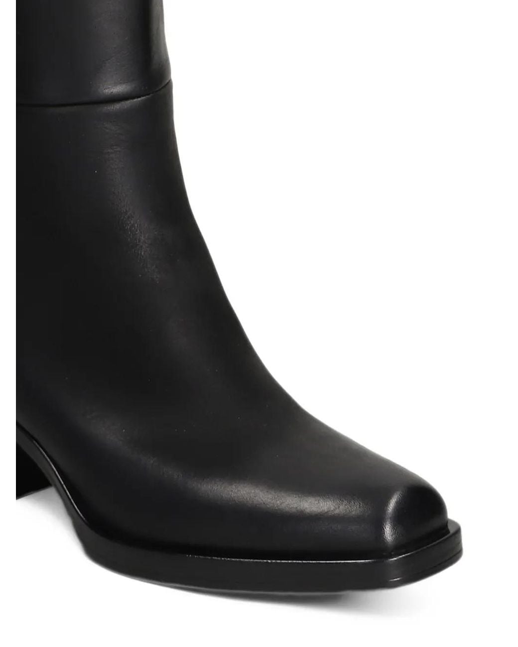 Elena Iachi Black Aramis Ebony Logo-Embroidered Knee-High Boots