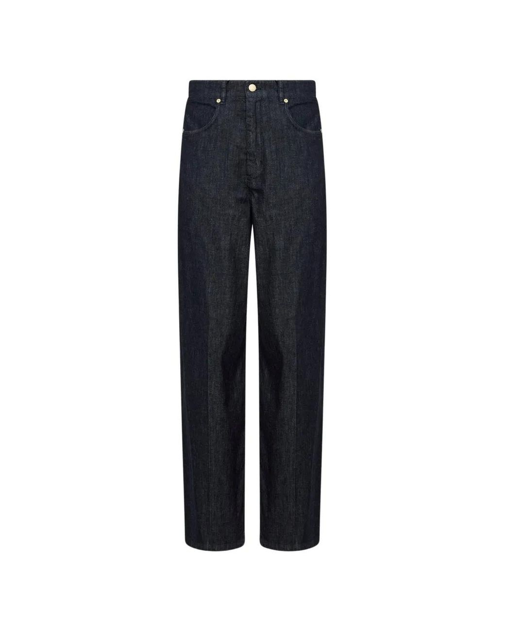 Max Mara Blue Logo-Patch Five-Pocket Jeans