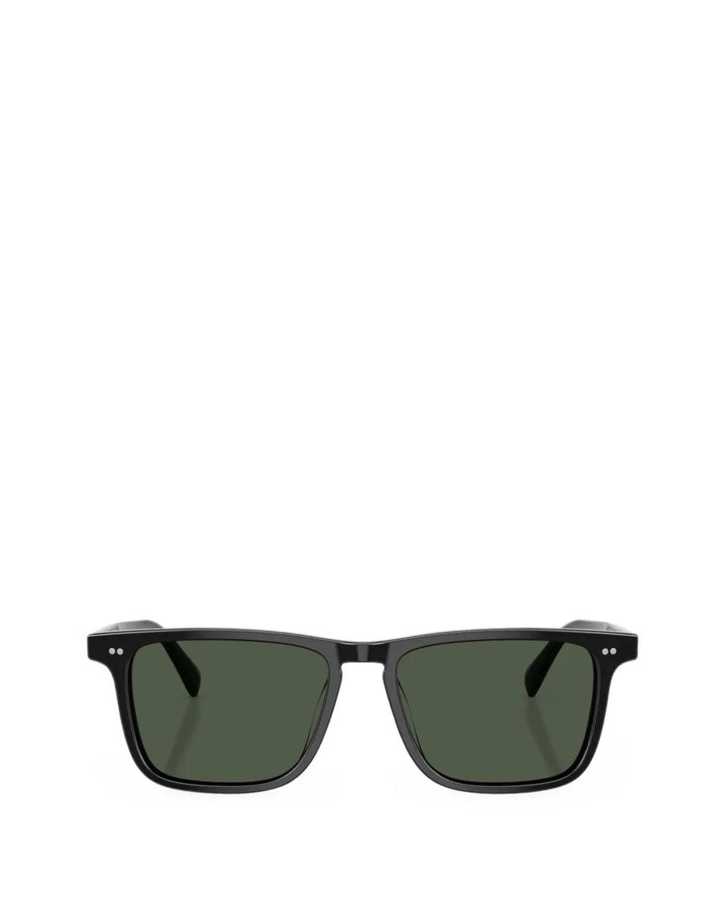 Oliver Peoples Green Brano Rectangle-Frame Sunglasses