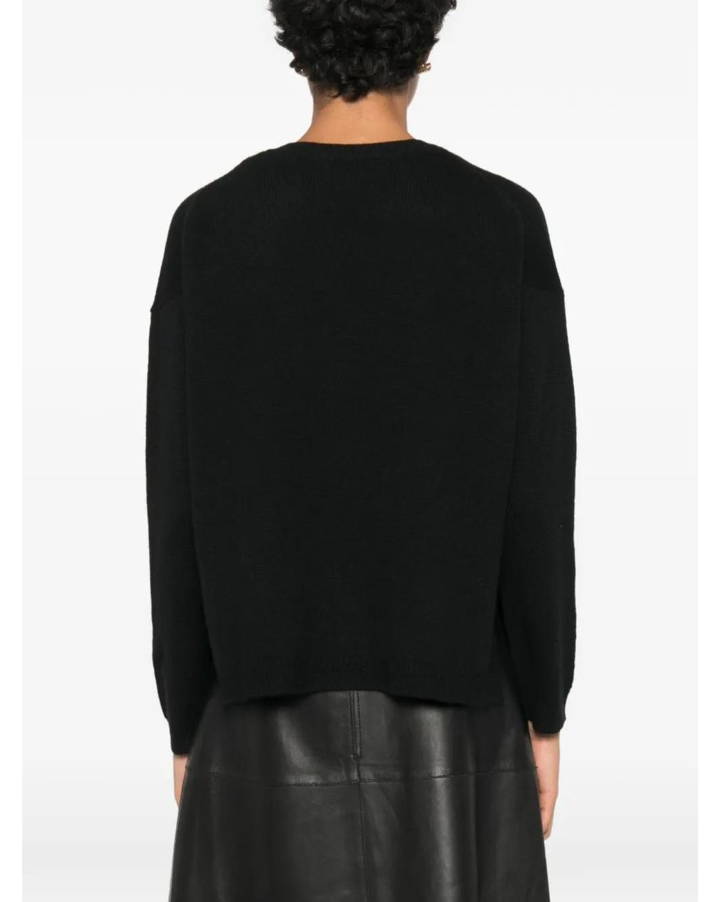 Allude Button-Up Vest in het Black