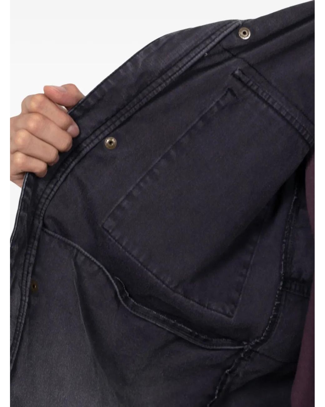 KAMIYA Gray Flap-Pocket Denim Jacket for men