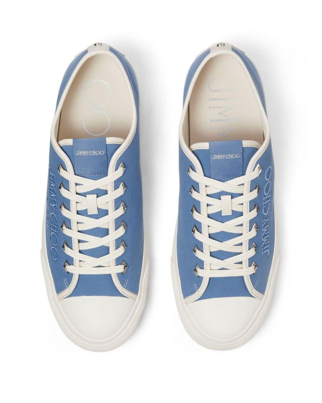 Canvas sneakers with 2025 a blue logo