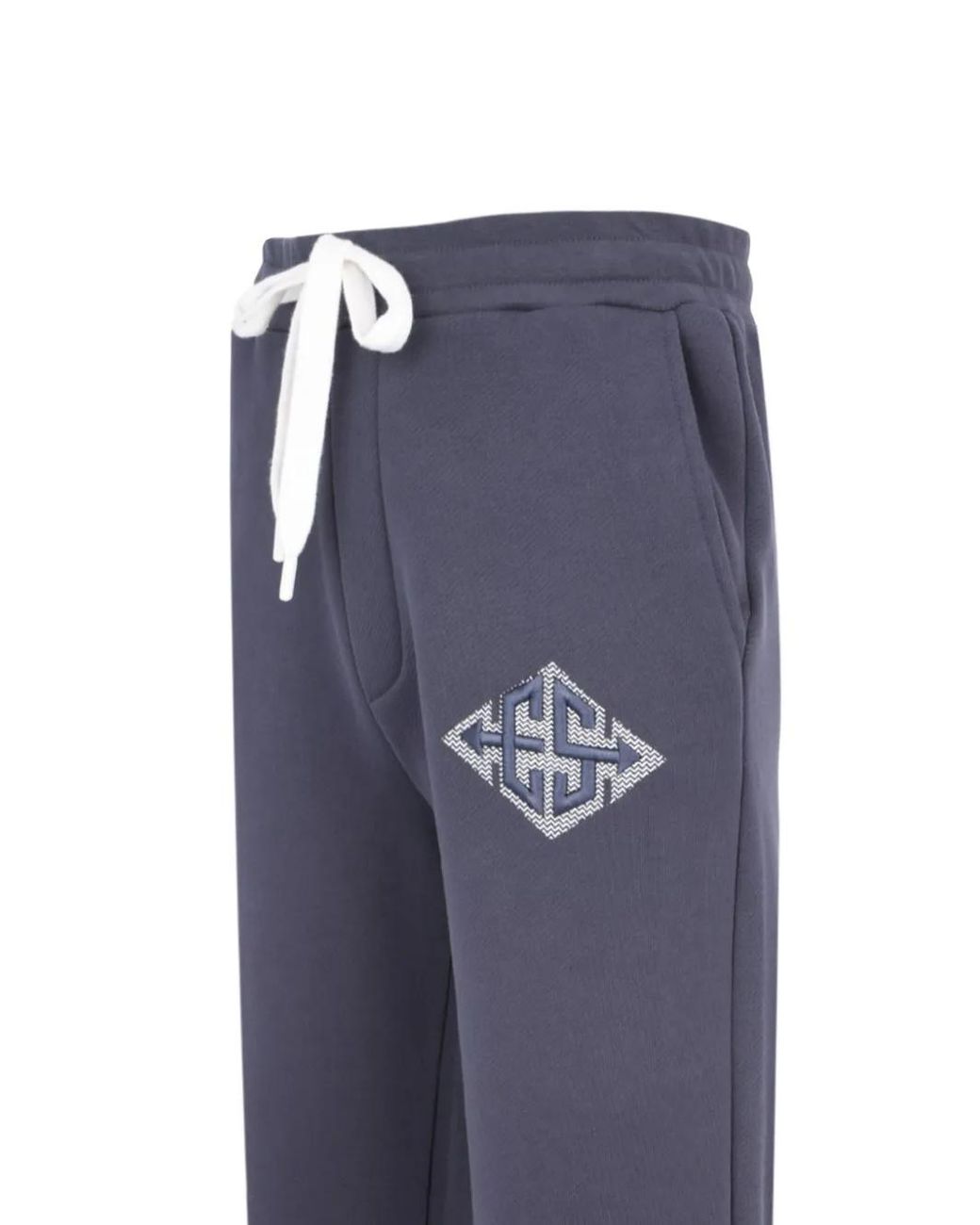 Exit Society Blue Xxx Logo-Print Track Pants for men
