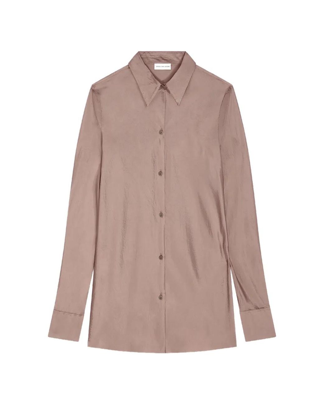 Dries Van Noten Pink Fitted Viscose Shirt
