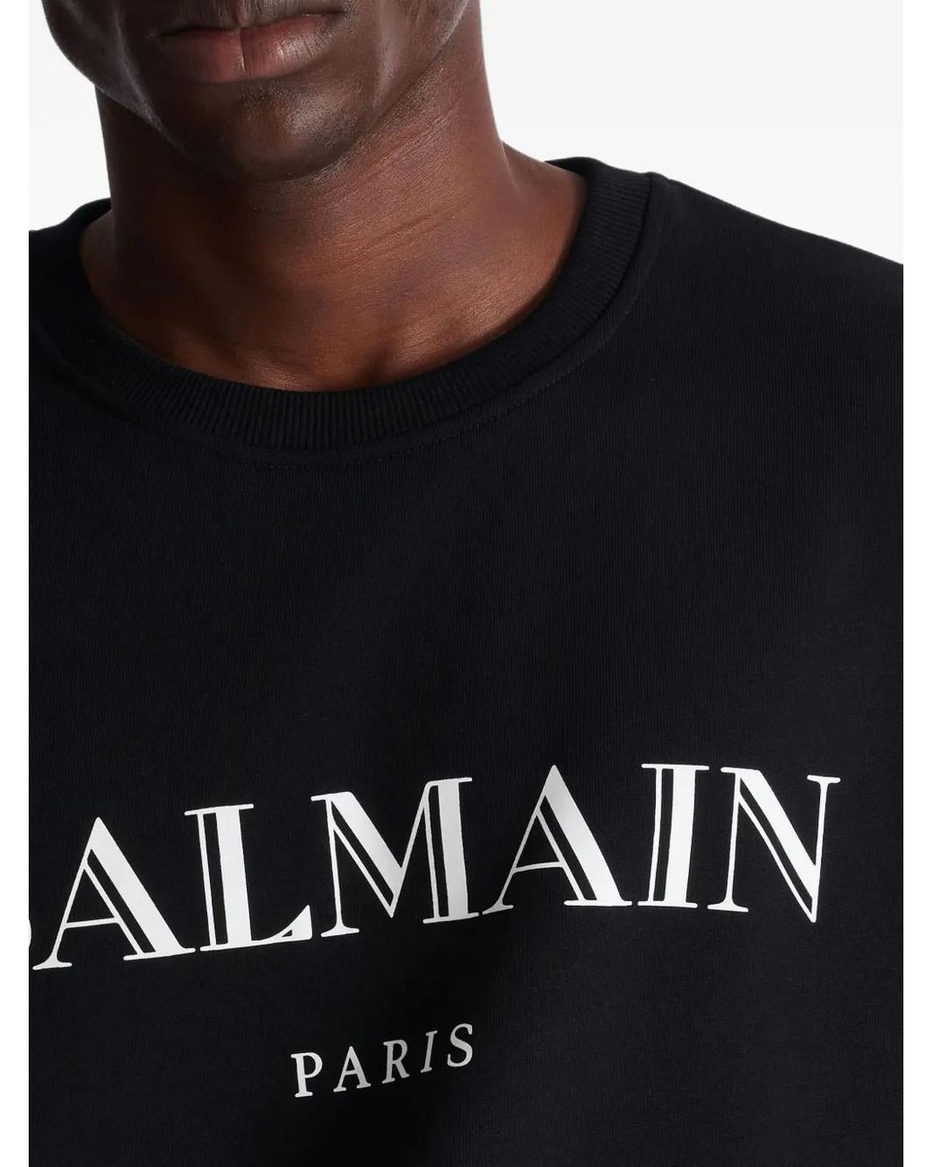 Balmain Black Printed Sweatshirt for men