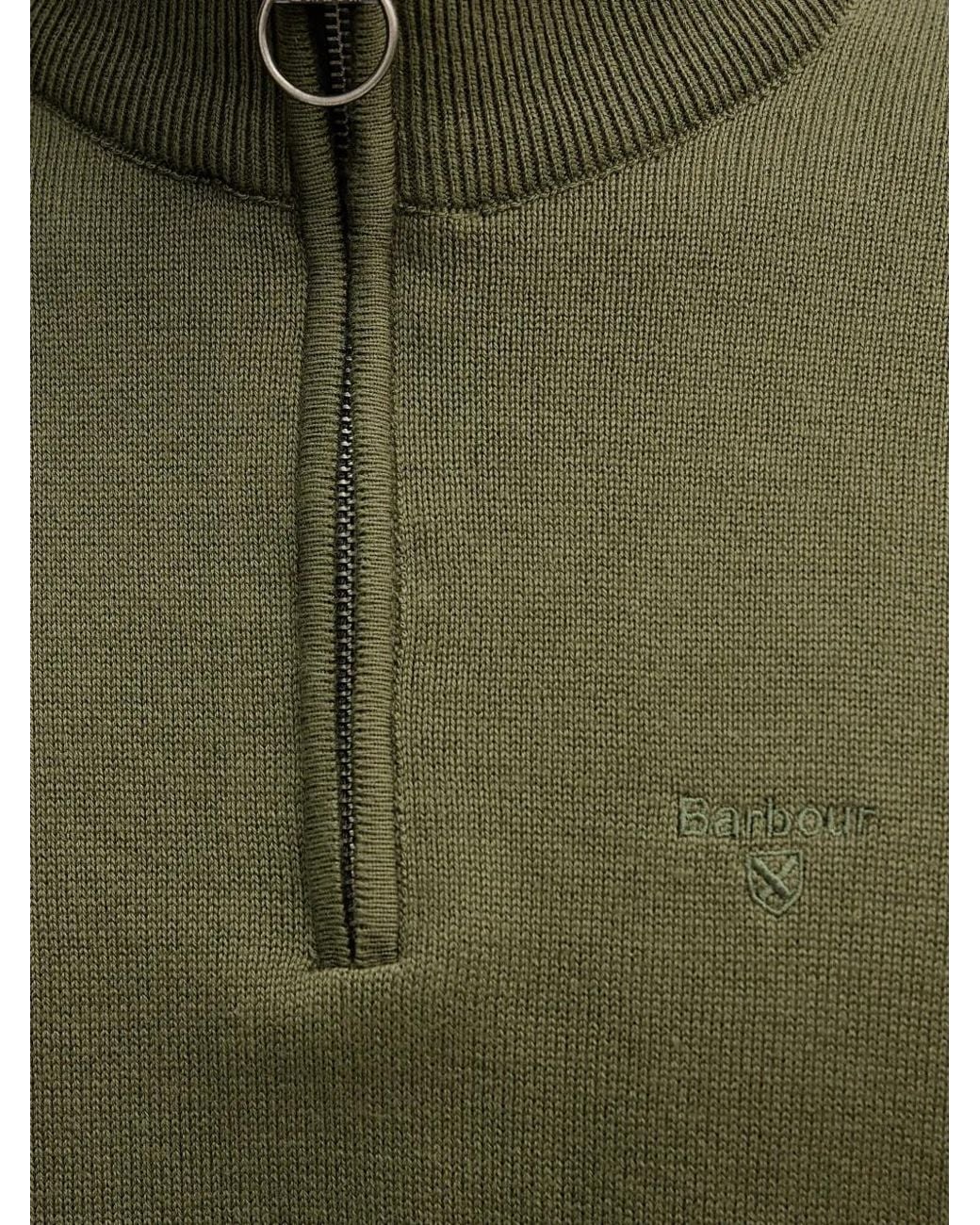 Pull Ajusté À Col Zippé Barbour pour homme en coloris Green