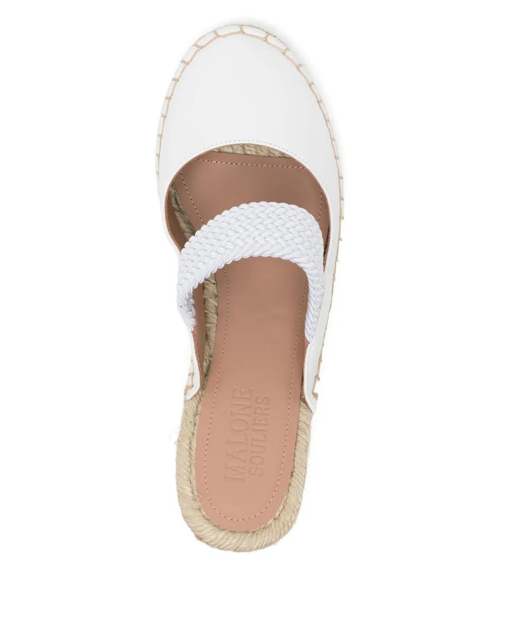 Malone Souliers Natural Siena 70 Wedge Mules