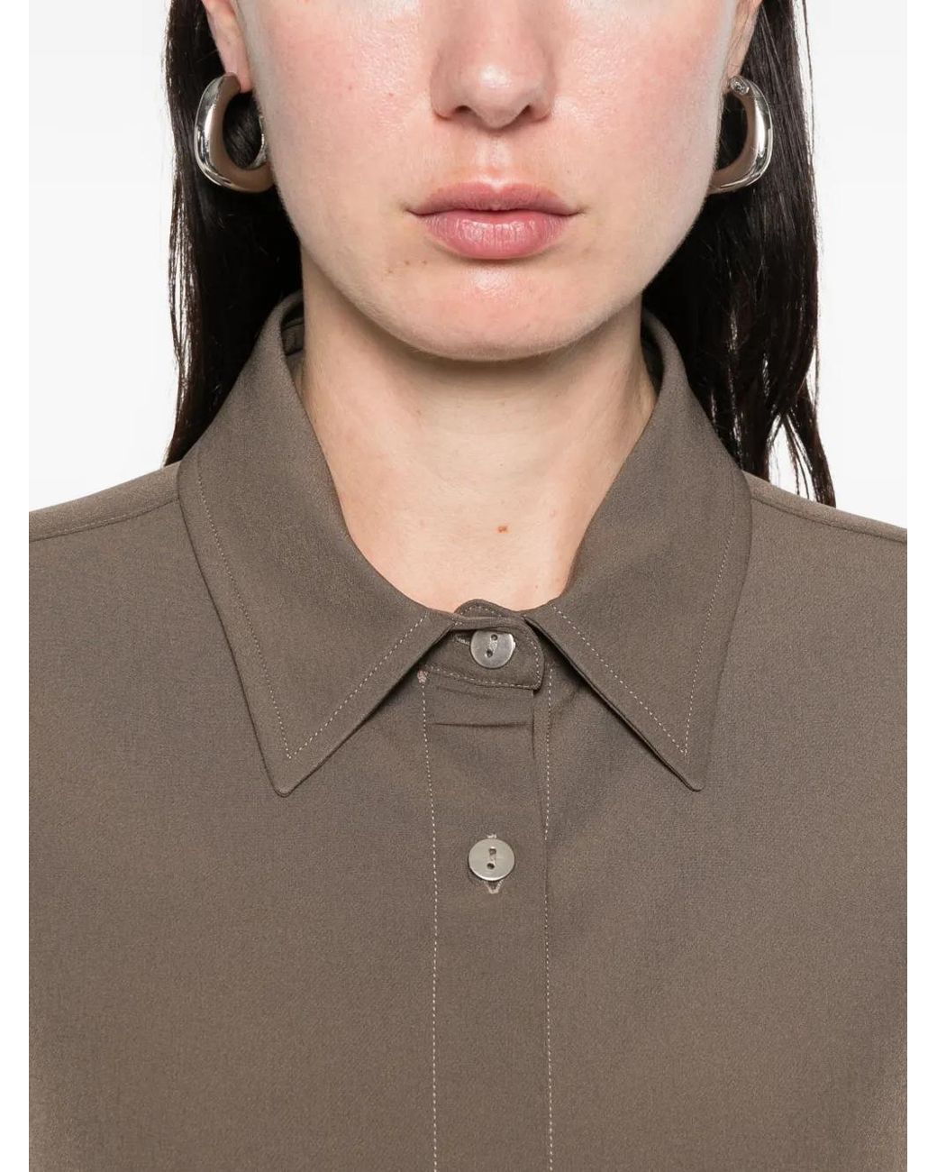 Thelatest Brown Codie Buttoned Shirt