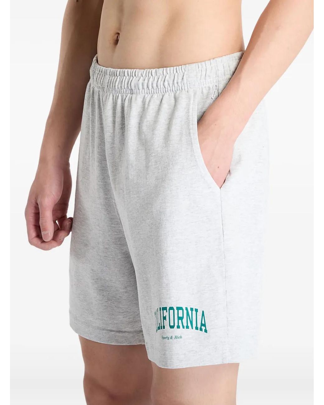 Sporty & Rich Gray Elasticated Gym Short for men