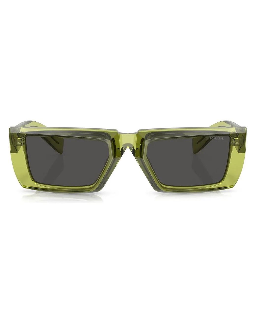 Prada Sonnenbrille Mit Eckigem Gestell in Green für Herren