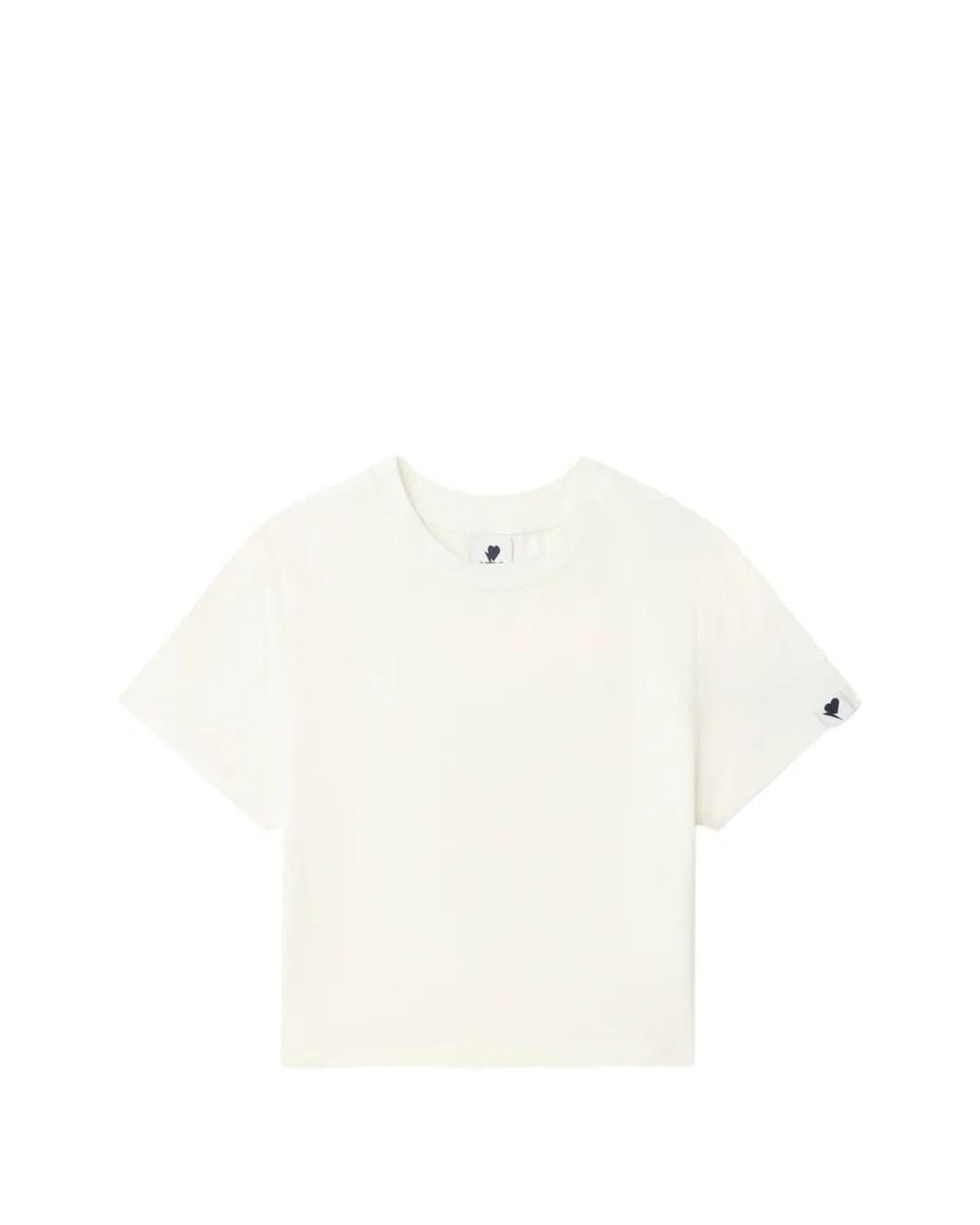 A Bathing Ape White Heart-Motif Cropped T-Shirt