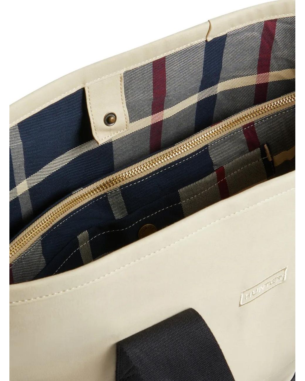 Hunter White Recrafted Tote Bag