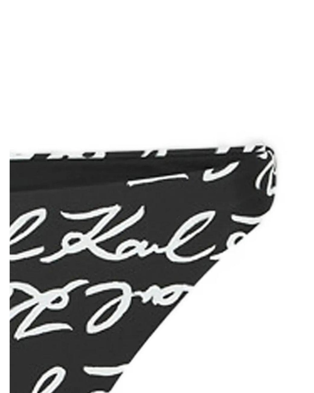 Karl Lagerfeld Black Signature Bikini Bottoms
