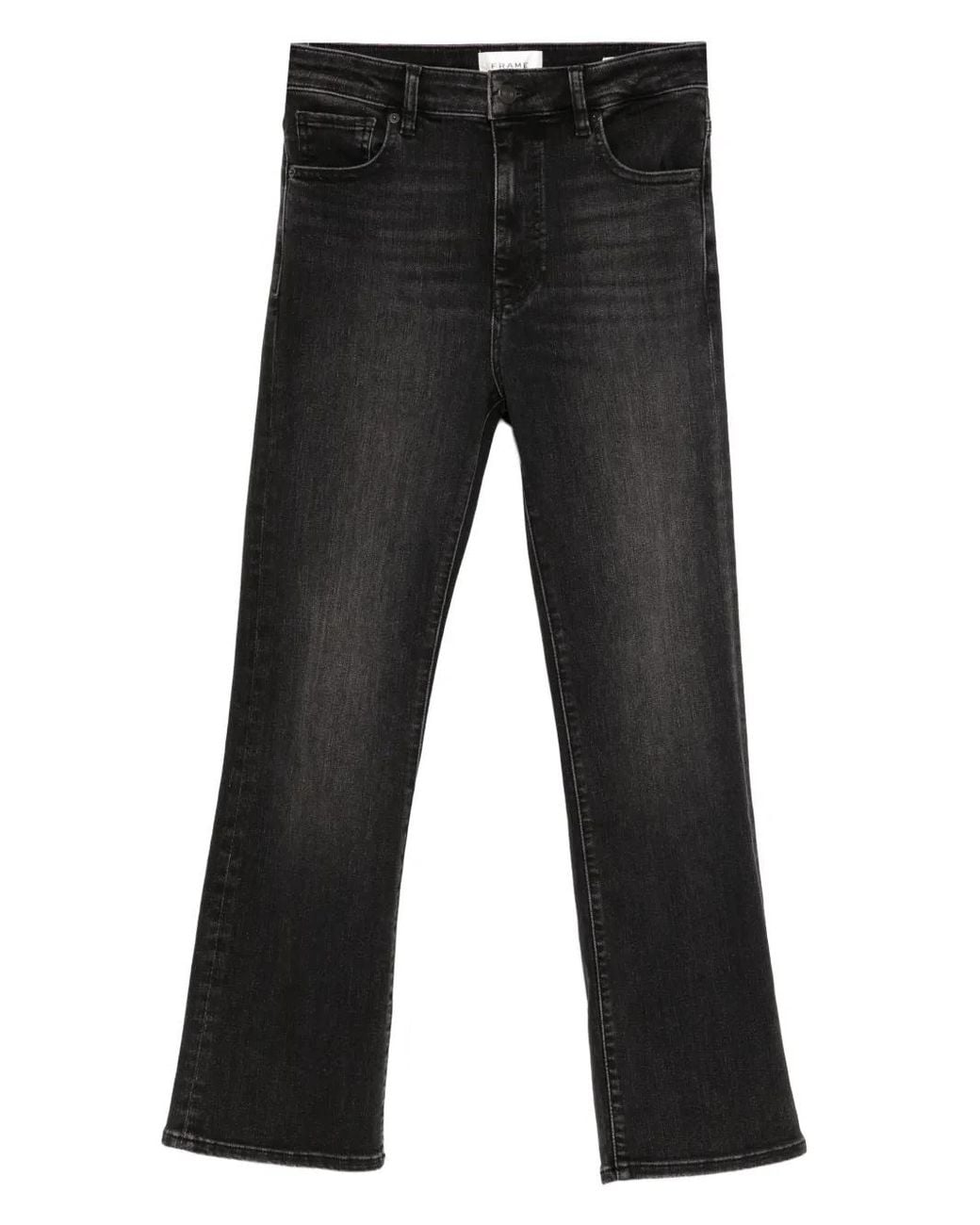FRAME Black The Reboot Cropped Jeans