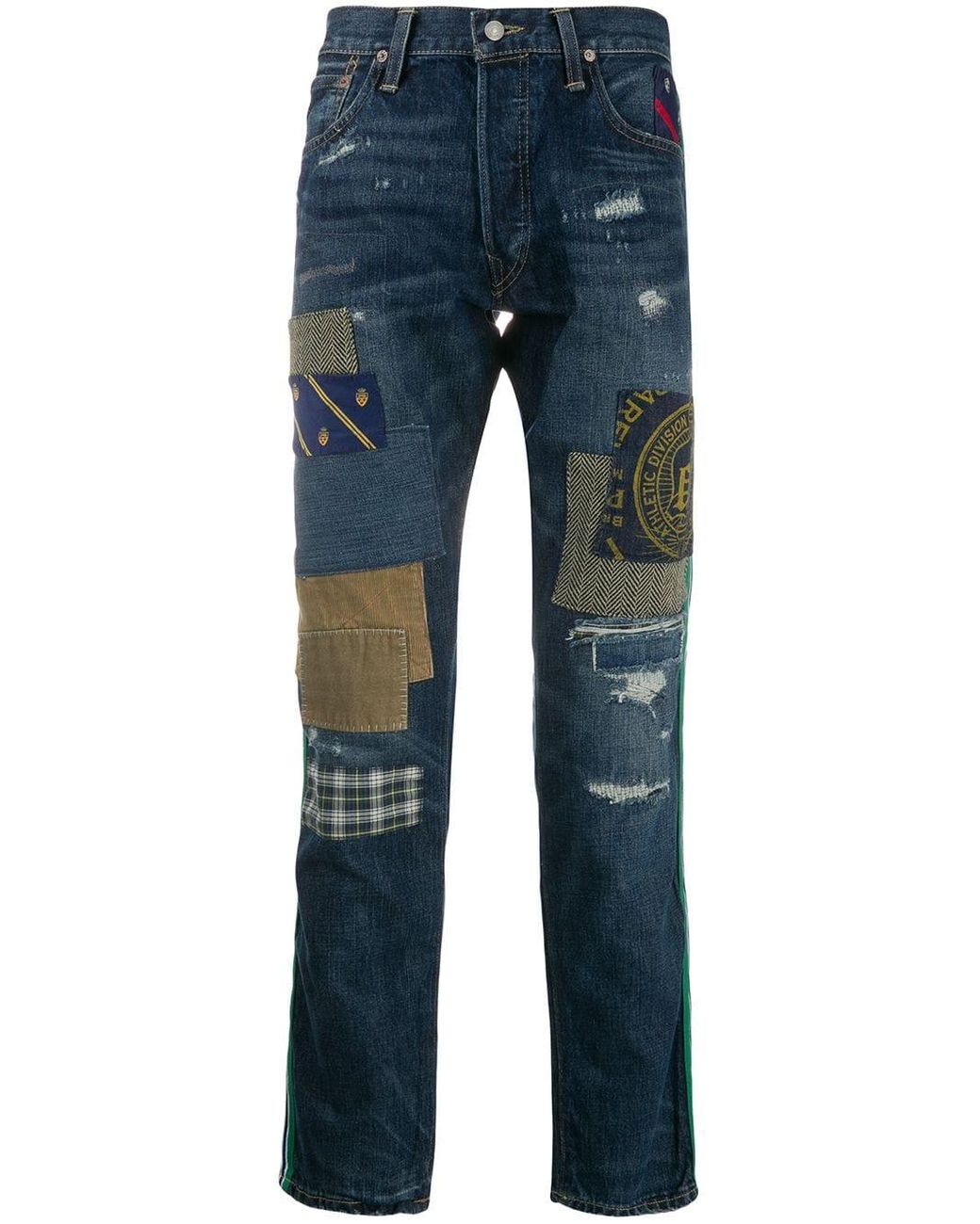 Polo Ralph Lauren Denim Contrast Patch Jeans in Blue for Men | Lyst