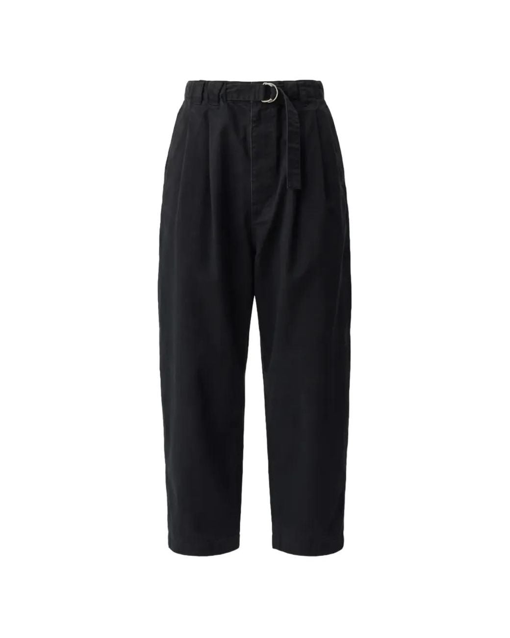 ADNYM Black Matsu Belted Tapered Trousers